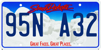 SD license plate 95NA32