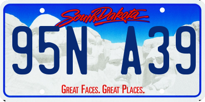SD license plate 95NA39