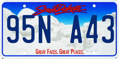 SD license plate 95NA43