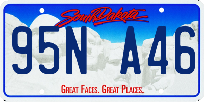 SD license plate 95NA46