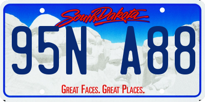 SD license plate 95NA88