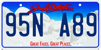SD license plate 95NA89