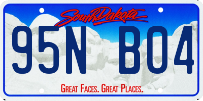 SD license plate 95NB04