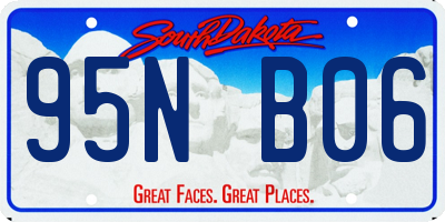 SD license plate 95NB06