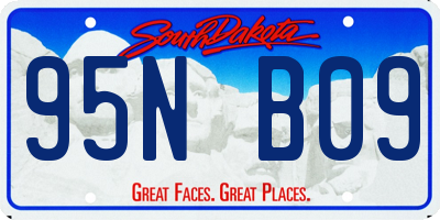 SD license plate 95NB09