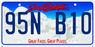 SD license plate 95NB10