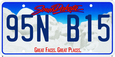 SD license plate 95NB15