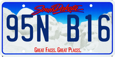 SD license plate 95NB16