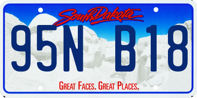 SD license plate 95NB18