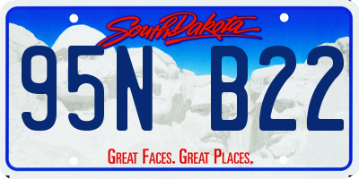 SD license plate 95NB22