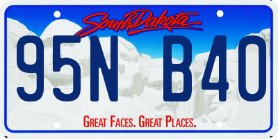 SD license plate 95NB40