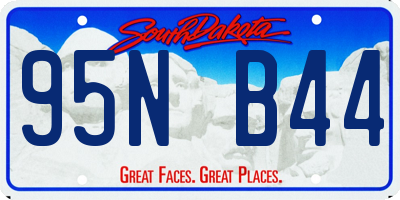 SD license plate 95NB44