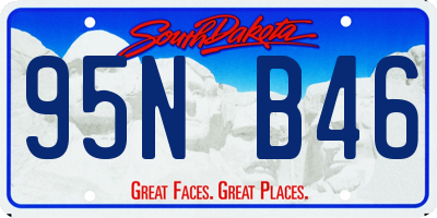SD license plate 95NB46