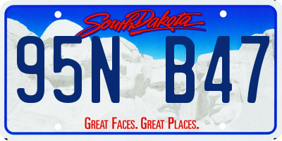 SD license plate 95NB47