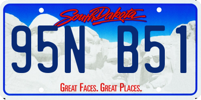 SD license plate 95NB51