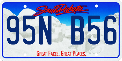 SD license plate 95NB56