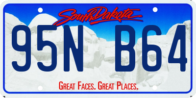 SD license plate 95NB64