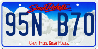 SD license plate 95NB70