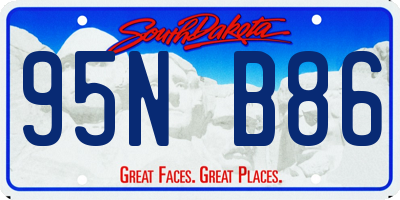 SD license plate 95NB86