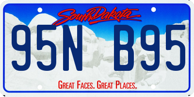 SD license plate 95NB95