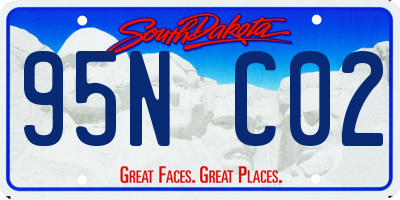 SD license plate 95NC02
