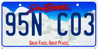 SD license plate 95NC03
