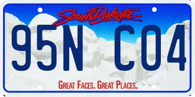 SD license plate 95NC04
