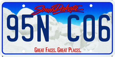 SD license plate 95NC06