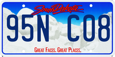 SD license plate 95NC08