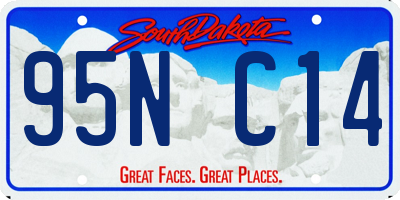 SD license plate 95NC14
