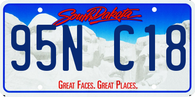 SD license plate 95NC18