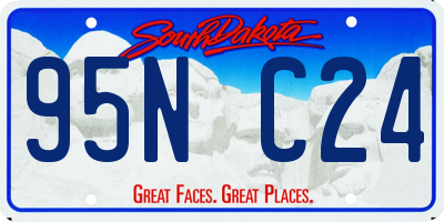 SD license plate 95NC24