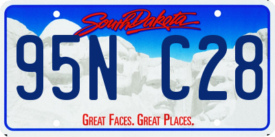 SD license plate 95NC28