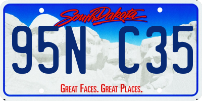 SD license plate 95NC35