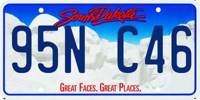 SD license plate 95NC46