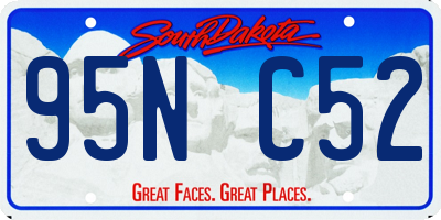 SD license plate 95NC52