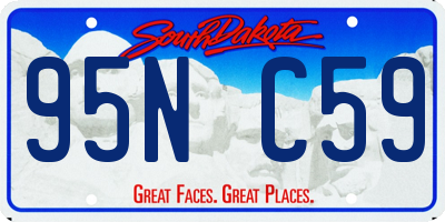 SD license plate 95NC59