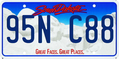 SD license plate 95NC88
