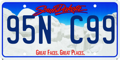 SD license plate 95NC99