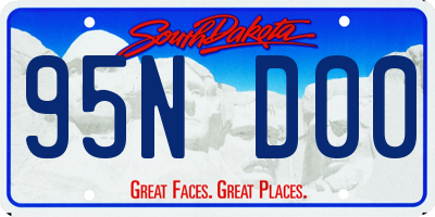 SD license plate 95ND00