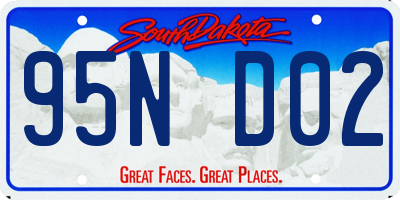 SD license plate 95ND02