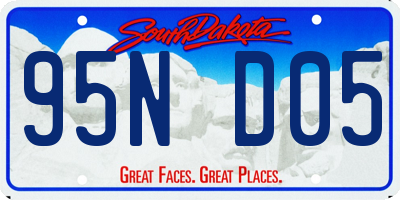 SD license plate 95ND05