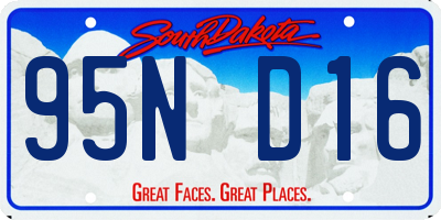 SD license plate 95ND16
