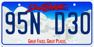 SD license plate 95ND30