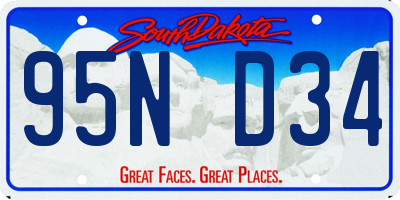 SD license plate 95ND34