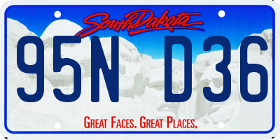 SD license plate 95ND36