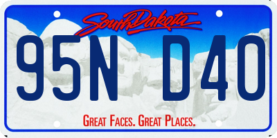 SD license plate 95ND40