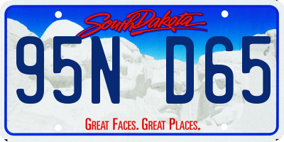 SD license plate 95ND65