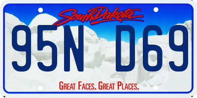 SD license plate 95ND69