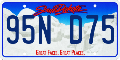 SD license plate 95ND75